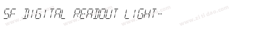 SF Digital Readout Light字体转换